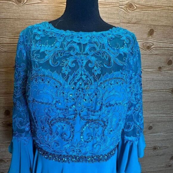 NWT FORYOUDRESS Blue Gown sz 14‎ - Picture 5 of 10